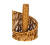 Freestanding Paper Roll Stand with Pp Woven Storage Basket for Kitchen