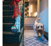 Freestanding Pet Gate - 4 Panels 1.2m-H Stairway Protector, Dog Stair Gate, Pet Stairgate for Safety, Easy Install Durable Pet Fence, Dog Fence Indoor Use, Secure Pet Barrier, Puppy Gate, Dog Barrier