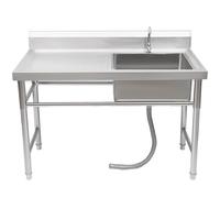 Freestanding Plastic Laundry Sink with Washboard 25.6 * 21.65 31.5" Spacious Gray Utility Tub Indoor Outdoor Cold&Hot Water Faucet for Home Room Garage