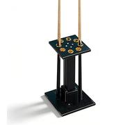 Freestanding Pool Cue Rack, Solid Wood Billiard Cue Holder for 8 Cues, Durable Floor Rack for Home Game Rooms