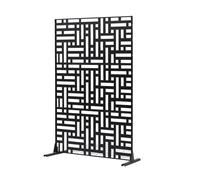 Freestanding Privacy Screen, Decorative Metal Partition for Outdoor and Indoor Spaces