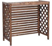 Freestanding Privacy Screen for Outdoor AC Units and Garbage Bins, Decorative Louvered Fence for Garden Shed and Pool Pump Hideaway, Portable Divider for Plants
