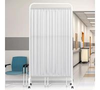 Freestanding Privacy Screen with Wheels for Medical, Office, and Beauty Salon Use - Mobile Partition for Enhanced Confidentiality