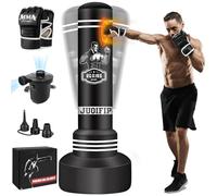Freestanding Punching Bag for Adults, 70'' Boxing Bag with Stand Kicking Bag Heavy Bag with Boxing Gloves and Electric Air Pump, Women Men Kickboxing Bags for Beginners Training MMA Muay Thai Fitness