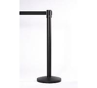 Freestanding Retractable Barrier Stell, Plastic 101.5 cm Black Pack of 2