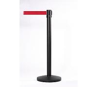 Freestanding Retractable Barrier Stell, Plastic 5 cm Black, Red Pack of 2