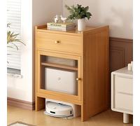 Freestanding Robot Storage Cabinet with Doors, Multi-Functional Nightstand and End Table for Living Room and Home Office Organization