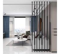 Freestanding Room Divider - Adjustable Height Partition Screen for Privacy and Space Separation in Apartments, Offices, and Living Rooms