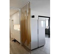 Freestanding Room Divider Partition Screen, 7-Piece Adjustable Feet Design for Flexible Space Separation in Homes and Offices