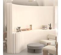 Freestanding Room DividerRetractable Paper Partition for Home & OfficeCreative Folding Privacy ScreenStylish Interior Separation Panel
