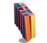 Freestanding Scarf Holder Display Rack, Multifunctional Metal Shelf Organizer for Shawl Hijab Pants, Space Saving Stand for Home Clothing Store