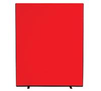 Freestanding Screen Fabric Wrapped 1500 x 1800 mm Red