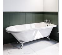 Freestanding Single Ended Bath with Chrome Feet 1660 x 740mm - Park Royal
