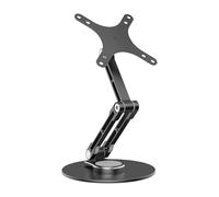 Freestanding Single Monitor Stand For 10-18.5" Portable Screens, Adjustable VESA Desktop Riser