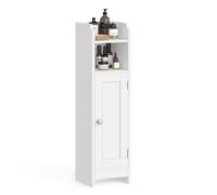 Compact White Bathroom Cabinet with Adjustable Shelves