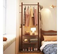 Freestanding Solid Wood Coat Rack Space saving Multi layer Hanger for Small Apartments Entryway & Bedroom Clothes Storage Stylish Floor standing nizer