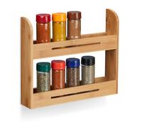 Freestanding spice rack Natural Lightweight Bamboo Spice Organiser Easy Care