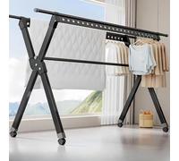 Freestanding Stainless Steel Clothes Drying RackAntiSlip Expandable Laundry Drying Rack (130230 cm) for Clothes Sheets Shoes Dolls & More