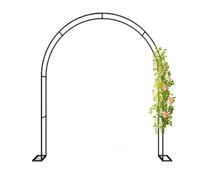 Freestanding Stainless Steel Garden Arch Trellis2.2m High x 3.5m Wide Black Metal e for Climbing Plants Flowers & Outdoor Decor & Stylish