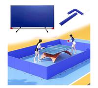 Freestanding Table Tennis Barrier, Portable Ping Pong Surround System with 420D Oxford Fabric for Home and School Clubs