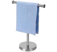 Freestanding Towel Rack Hand Towel Stand with Heavy Marble Base, Bathroom Towel Holder SUS304 Stainless Steel (Silver)