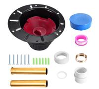 Freestanding Tub Drain Rough-in Kit, Bathtub Drain Kit with PVC Plastic Adapter and Brass Tail Pipes, Compatible with Freestanding Bathtub, Floor Mounted Bathtub and Copper Bathtub