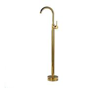 Freestanding Tub Filler All-Copper Retro Bathtub Faucet, 360°Rotation Spout, Single Handle Hot and Cold Water Mixer Tap, Floor Mount Shower,A,Perforated (Color : B, Size : No Perforated)