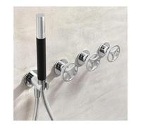 Freestanding Tub Filler Floor Mount Bathtub Faucet Cold Mixed Water Two-Function Antislip Switch, Suitable for bathrooms(Chrome)