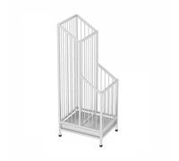 Freestanding Umbrella Holder with Movable Drip Tray - No Installation Required Stylish White Umbrella Stand for Hotels & Offices Compact 25cm Design