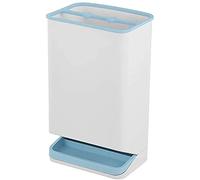 Freestanding Umbrella Stand Holder Plastic Design with Detachable Drain Tray for Long & Short Handle Umbrellas Ideal for Entryway - Green Color