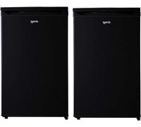 Freestanding Under Counter Larder Fridge & Freezer Set, Black, Igenix IGFRB