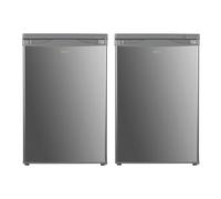 Igenix Freestanding Under Counter Larder Fridge & Freezer Set, Reversible Doors, 55cm Wide, Inox
