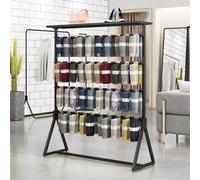 Freestanding Underwear Display Stand with 3-Tier Shelves for Boutiques and Retail Stores, Organizes Panties, Shorts, Bras, Swimsuits, and Socks