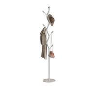 Freestanding Vertical Coat Rack for Bedroom Entrance Cream Floor Standing Clothes Hanger Sturdy Stand Jackets and Coats