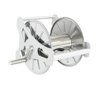 Freestanding/Wall Mount Metal Hose Reel, Stainless Steel Garden Hose Reel Cart Hanger, Professional Hose Holder Kit with Rotatable Handle 40m