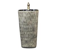 Freestanding Wash Basin Outdoor Ceramic Pedestal Sink, Floor-Standing Bathroom Wash Basin