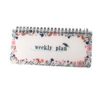 Freestanding Weekly Planning Pad with Top, Flowers and Birds | Dedicated Task Writing Space, Seven-Day Planning Sections, Top Format That Keeps the Current Week Visible