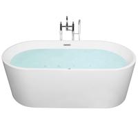 Freestanding Whirlpool Bath with LED 1700 x 800 mm White HAVANA