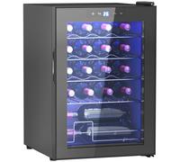 HOMCOM 20 Bottle 5-18 degrees C Countertop Wine Fridge - Black, none