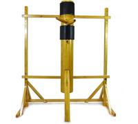 Freestanding Wing Chun Wooden Dummy With Tripod Base, Adjustable Height For Martial Arts Training, Solid Wood Construction