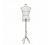 Freestanding Wire Mannequin Torso , Four-leg Male Mannequin, 40 X 28 X 80, Metal Wire Frame , Black