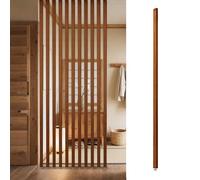 Freestanding Wooden Room Divider - Floor-to-Ceiling Space Separator Panel for Offices Restaurants and Home Decor - Stylish Hollow Slats for Stairways and Porches