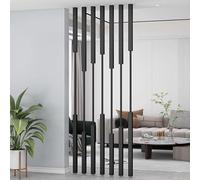 Freestanding Wrought Iron Partition Screen, Elegant Floor-to-Ceiling Room Divider for Enhanced Privacy in Living Rooms & Commercial Spaces