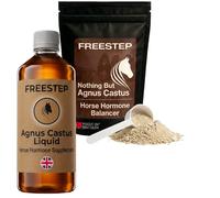 Freestep Agnus Castus Moody Mare Supplement Bundle - Liquid & Powder Duo | Natural Equine Hormone Balance, Mood & Behaviour Support for Mares, Geldings & Stallions