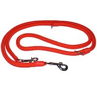 Freestyle Adjustable Strong Police Style Double Leash Dog Walker Coupler Dog Training "Rope" Lead Multi Functional Adjustable (1.4, Red)