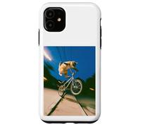 Freestyle Bicycle Riding Cat Street Trick Case for iPhone 11
