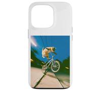 Freestyle Bicycle Riding Cat Street Trick Case for iPhone 13 Pro