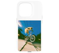 Freestyle Bicycle Riding Cat Street Trick Case for iPhone 15 Pro