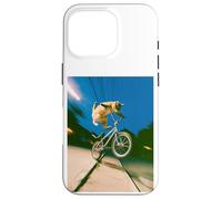 Freestyle Bicycle Riding Cat Street Trick Case for iPhone 16 Pro