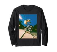 Freestyle Bicycle Riding Cat Street Trick Long Sleeve T-Shirt